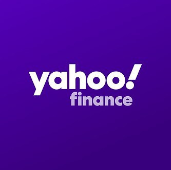 Yahoo Finance logo on a purple background with "yahoo!" in white and "finance" in light purple text.