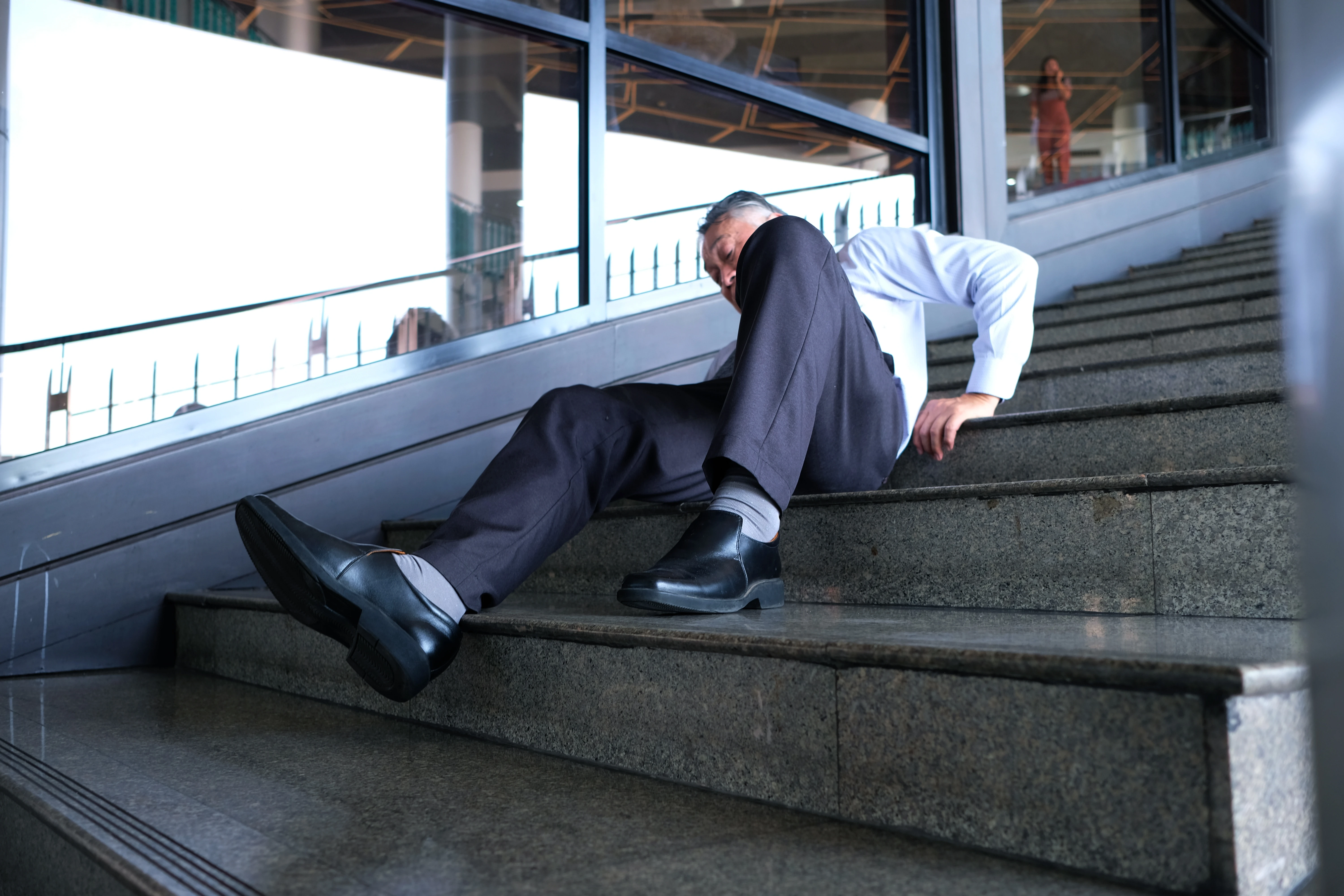 man slipping and falling on residential property