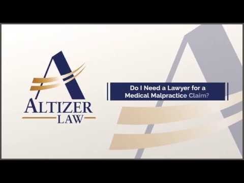 Altizer Law logo and text: "Do I Need a Lawyer for a Medical Malpractice Claim?" are displayed on a light background.