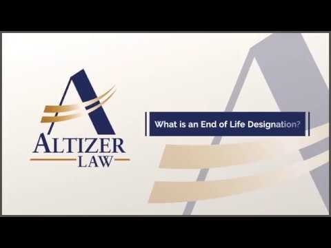 Altizer Law logo with text, "What is an End of Life Designation?.